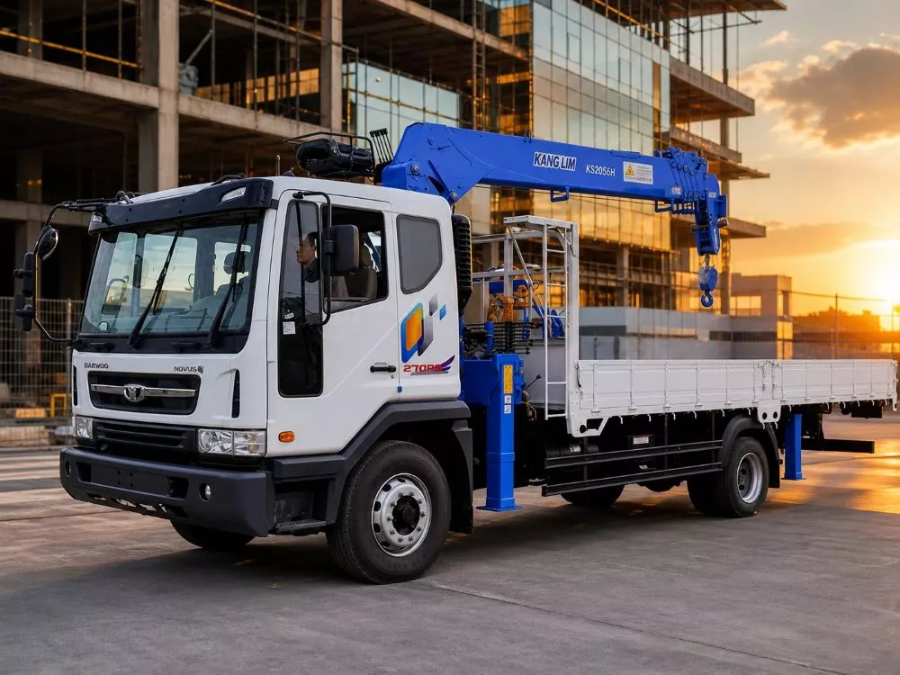 Манипулятор КМУ KANGLIM на шасси DAEWOO