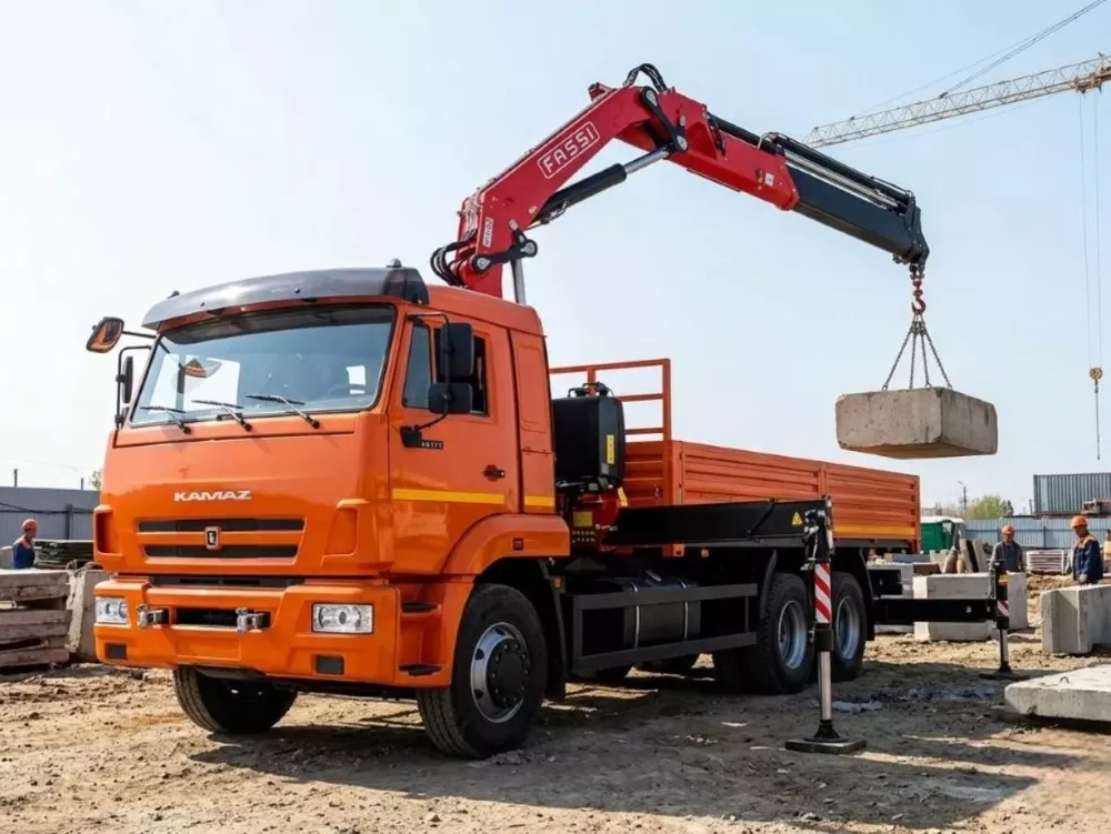 Манипулятор КМУ Fassi на шасси КамАЗ