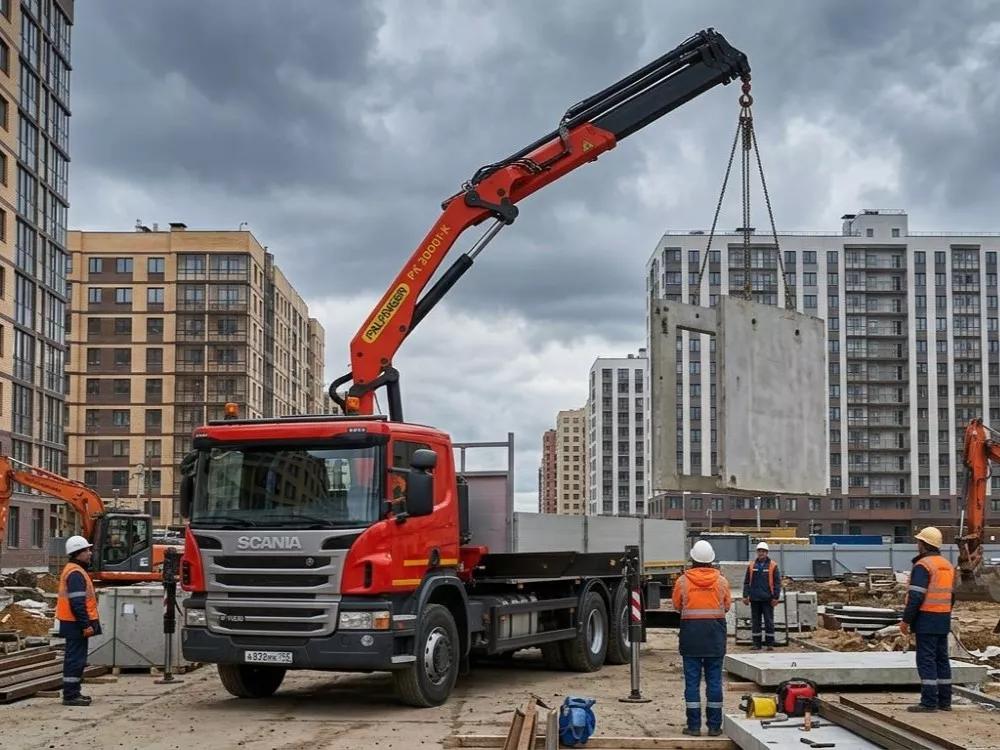 Манипулятор КМУ PALFINGER PK 20001-K на шасси Scania