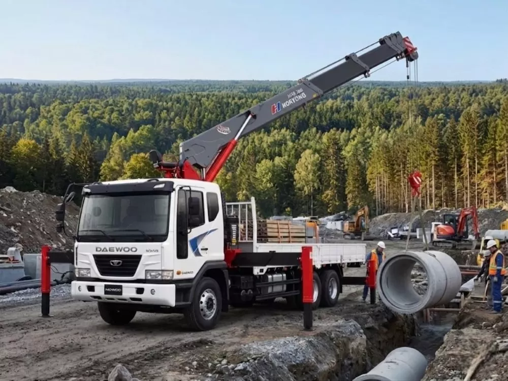 Манипулятор КМУ Horyong HRS 206 на шасси DAEWOO