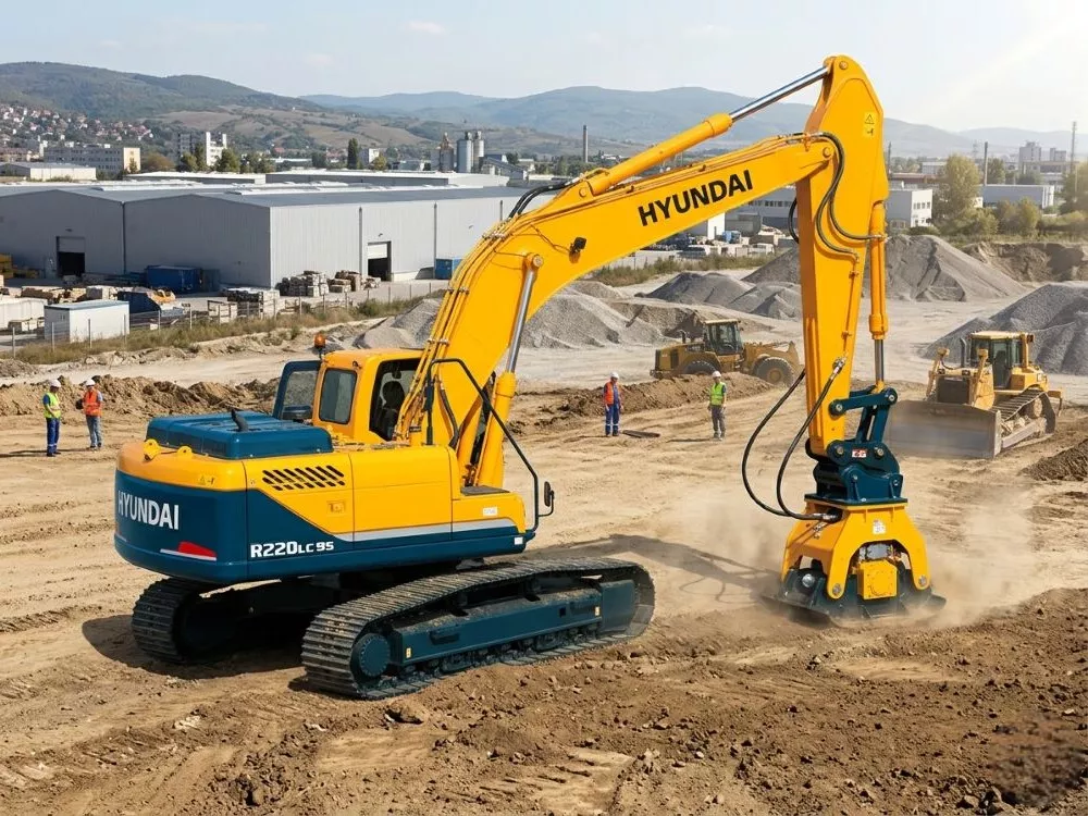Экскаватор гусеничный Hyundai R220LC 9S с трамбовкой