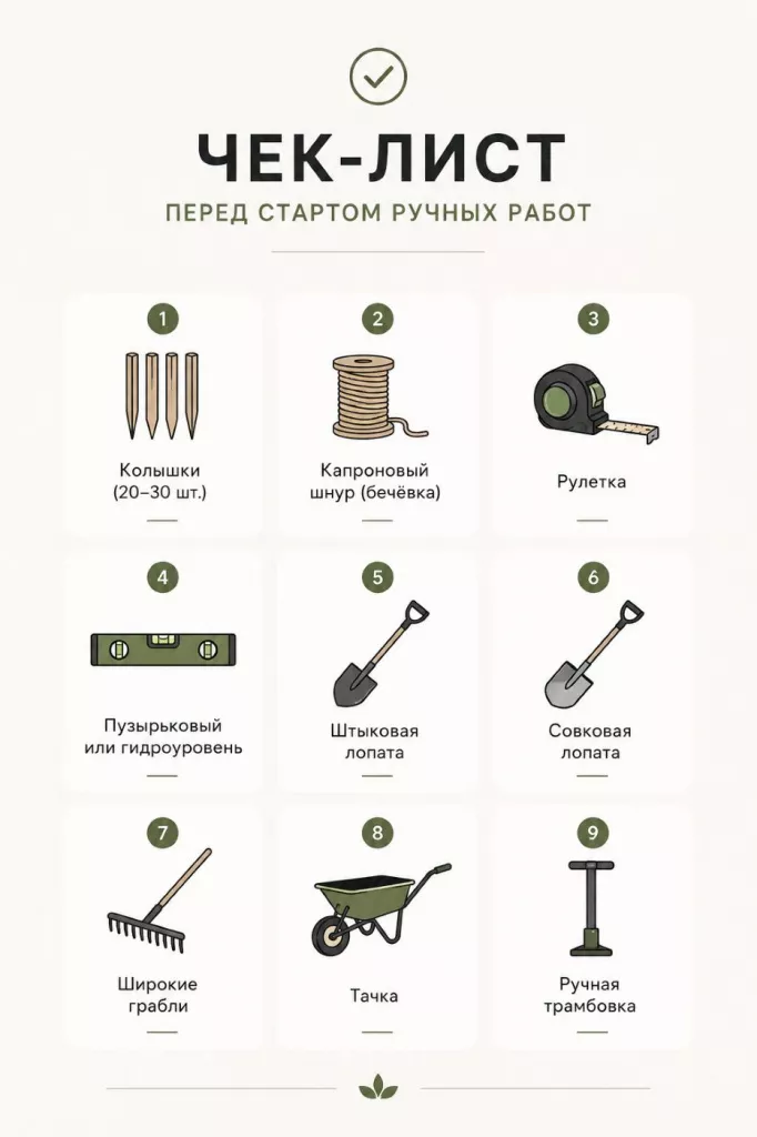 Чек-лист перед стартом работ по выравниванию участка своими руками Чек-лист перед стартом работ по выравниванию участка своими руками